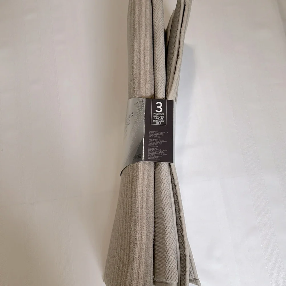 Town & Country Living Dish Drying Mats 3-Pc Beige Microfiber Absorbent NWT